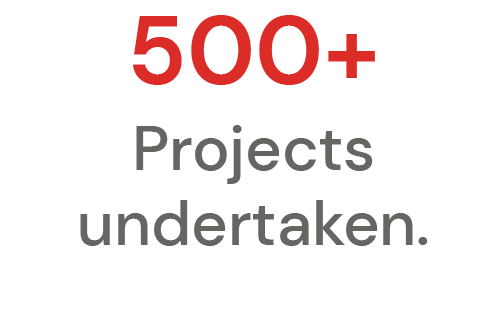 500+ Projects Undertaken